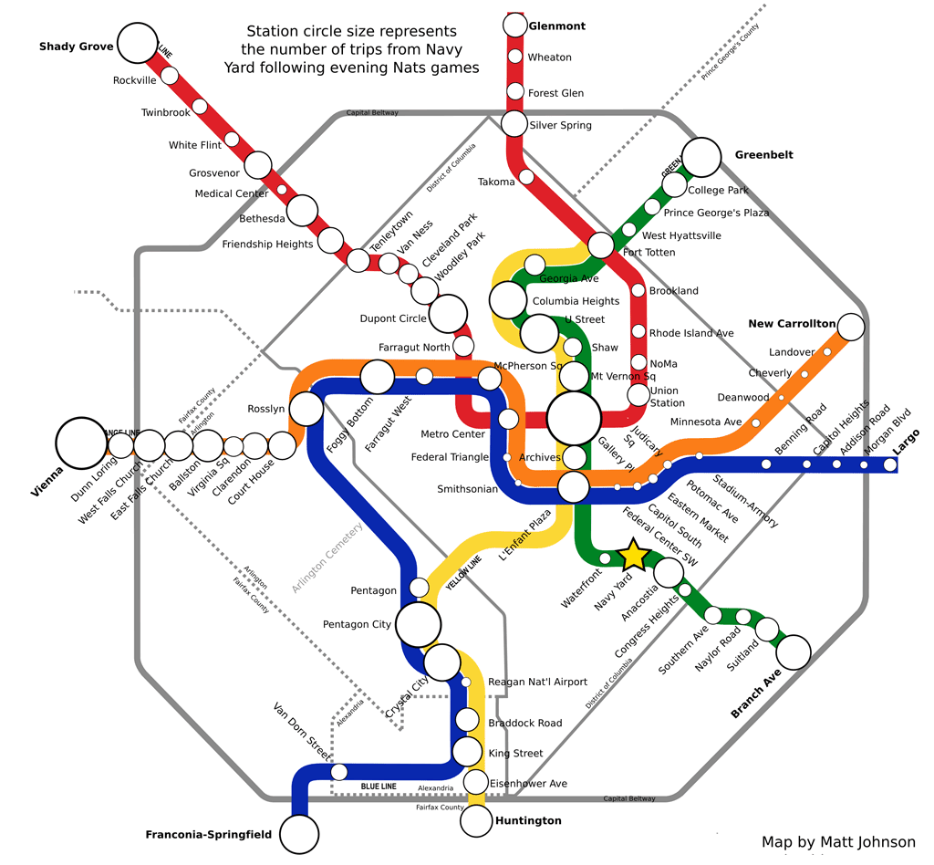 ワシントンDCメトロ路線図