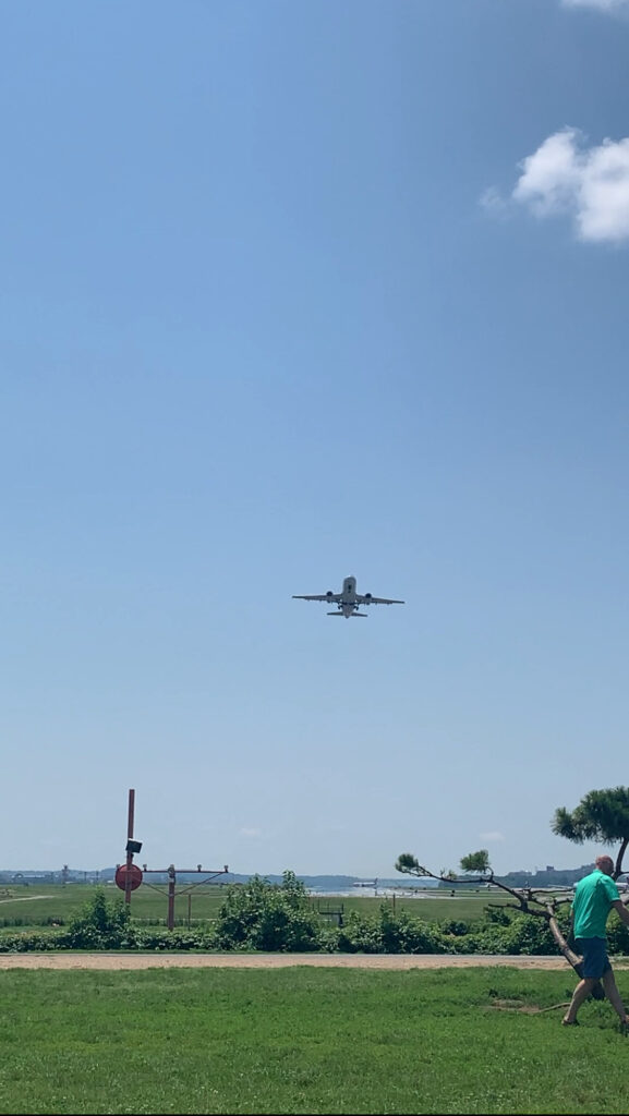 Gravelly Point Parkから見る飛行機