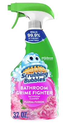 アメリカのお風呂掃除Scrubbing Bubbles Disinfectant Bathroom Grime Fighter Spray